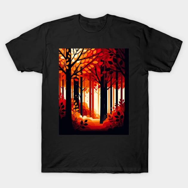 Autumn Whisper: The Enchanted Forest T-Shirt by heartyARTworks